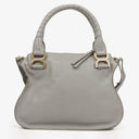 Chloe Marcie Small Cashmere Grey Grained Leather Bag