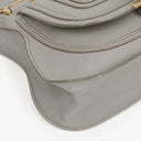 Chloe Marcie Small Cashmere Grey Grained Leather Bag