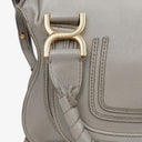 Chloe Marcie Small Cashmere Grey Grained Leather Bag