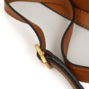 Chloe Mini Marcie Tan Grained Calfskin Saddle Crossbody Bag