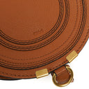 Chloe Mini Marcie Tan Grained Calfskin Saddle Crossbody Bag