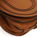 Chloe Mini Marcie Tan Grained Calfskin Saddle Crossbody Bag