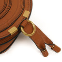 Chloe Mini Marcie Tan Grained Calfskin Saddle Crossbody Bag
