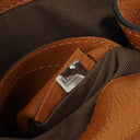 Chloe Mini Marcie Tan Grained Calfskin Saddle Crossbody Bag