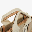 Chloe Mini Woody Linen Tote Bag
