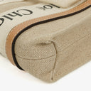 Chloe Mini Woody Linen Tote Bag