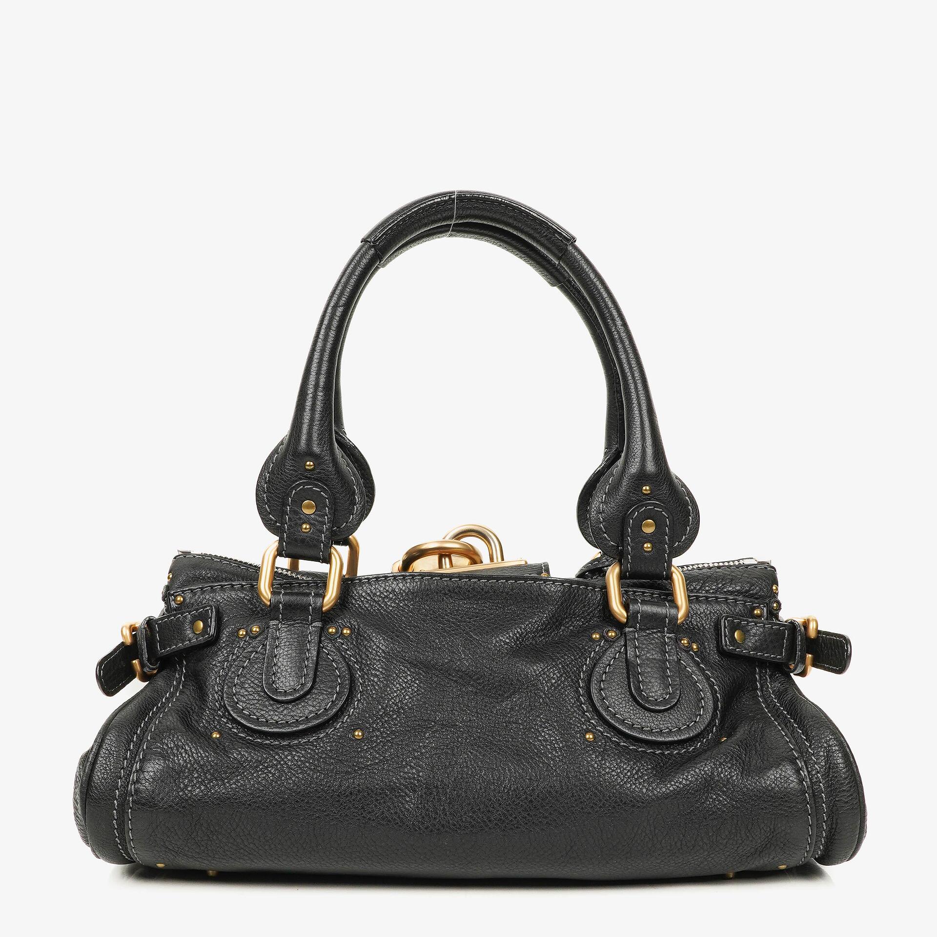 Chloe Paddington Black Calfskin Satchel Bag