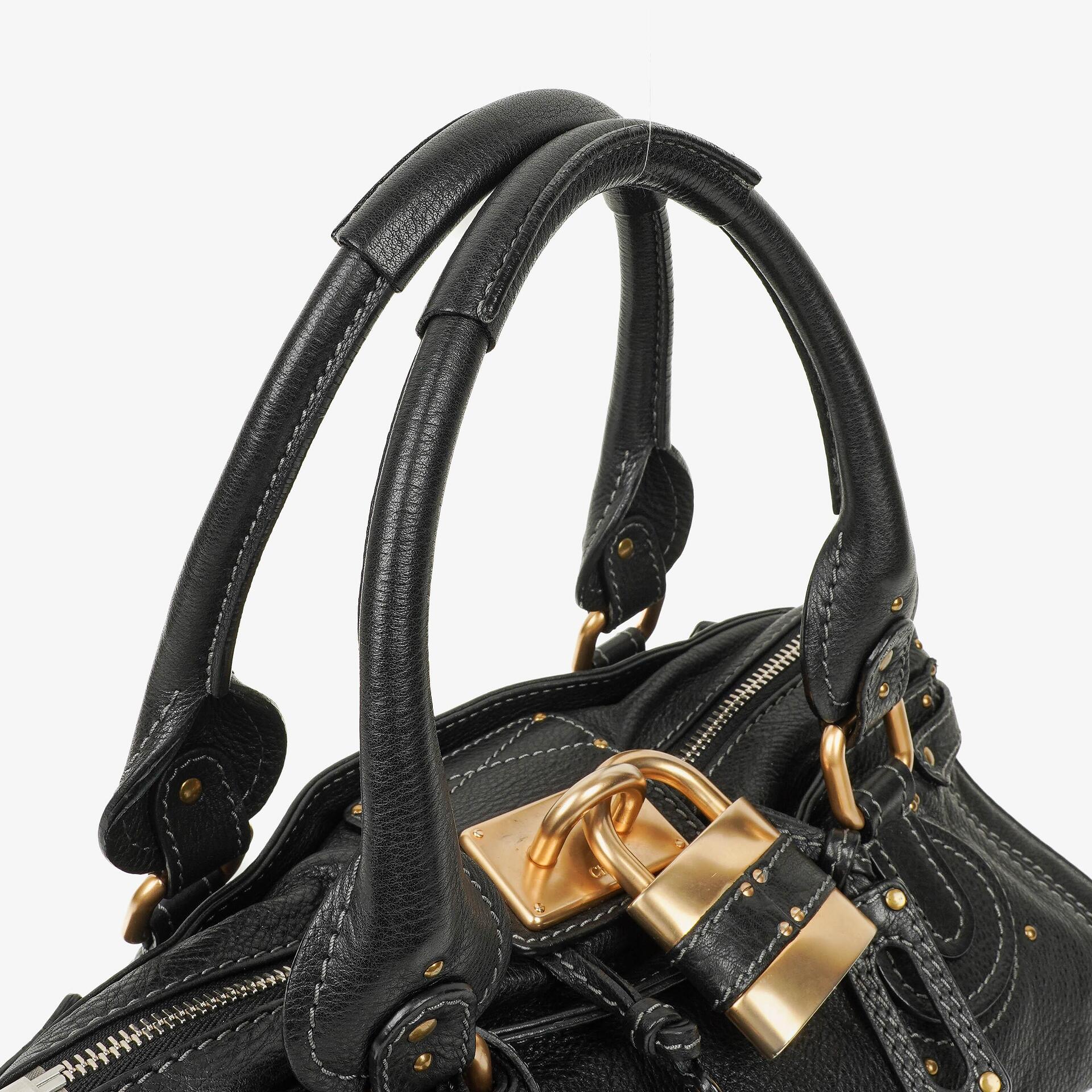 Chloe Paddington Black Calfskin Satchel Bag