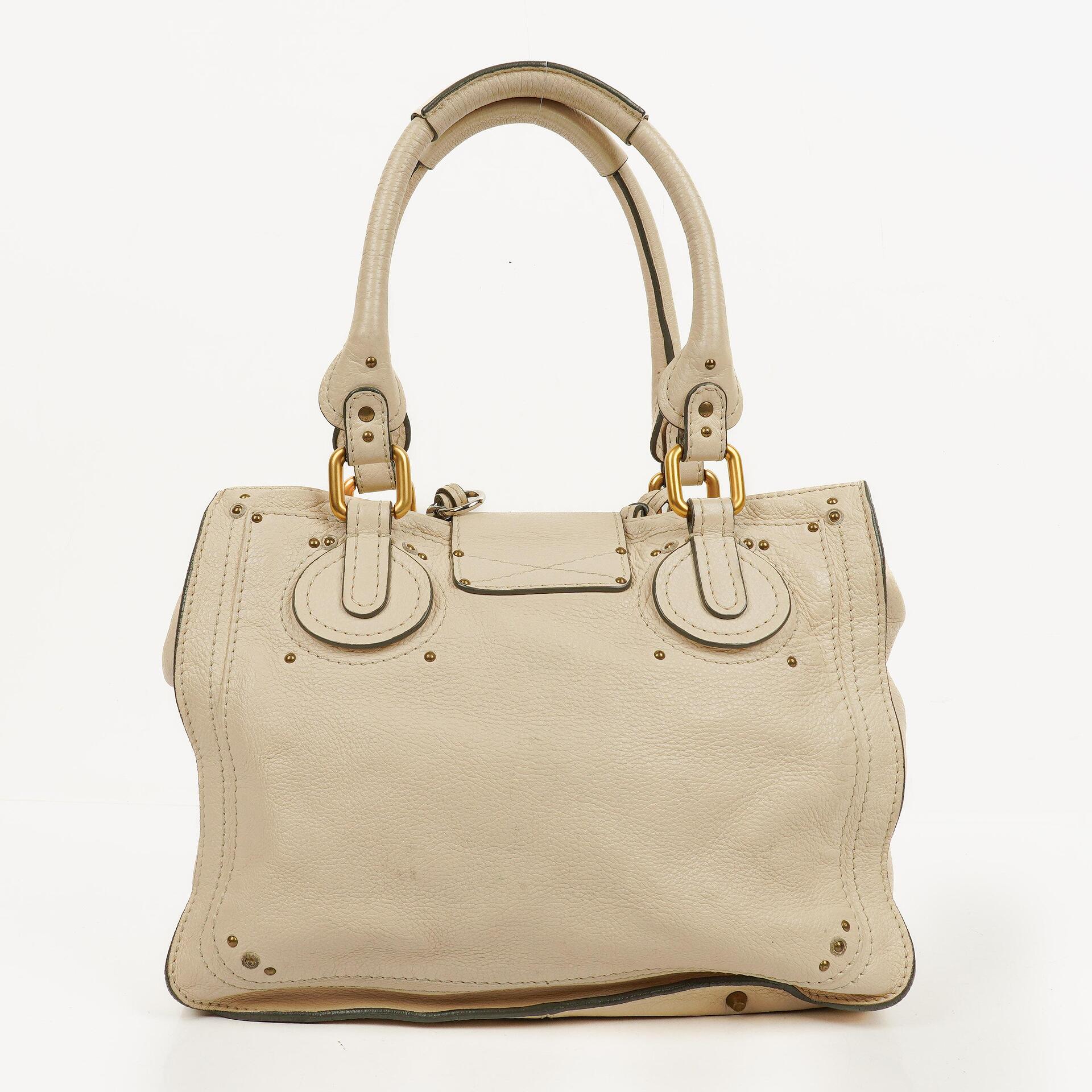 Chloe Paddington Calfskin Ivory Satchel Bag