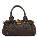 Chloe Paddington Calfskin Satchel Bag Dark Brown