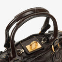 Chloe Paddington Dark Brown Patent Leather Satchel Bag