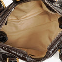Chloe Paddington Dark Brown Patent Leather Satchel Bag