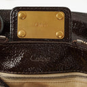 Chloe Paddington Dark Brown Patent Leather Satchel Bag