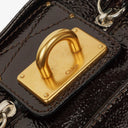 Chloe Paddington Dark Brown Patent Leather Satchel Bag