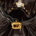 Chloe Paddington Dark Brown Patent Leather Satchel Bag