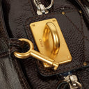Chloe Paddington Dark Brown Patent Leather Satchel Bag