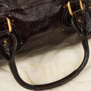 Chloe Paddington Dark Brown Patent Leather Satchel Bag