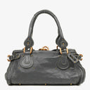 Chloe Paddington Grey Calfskin Satchel Bag