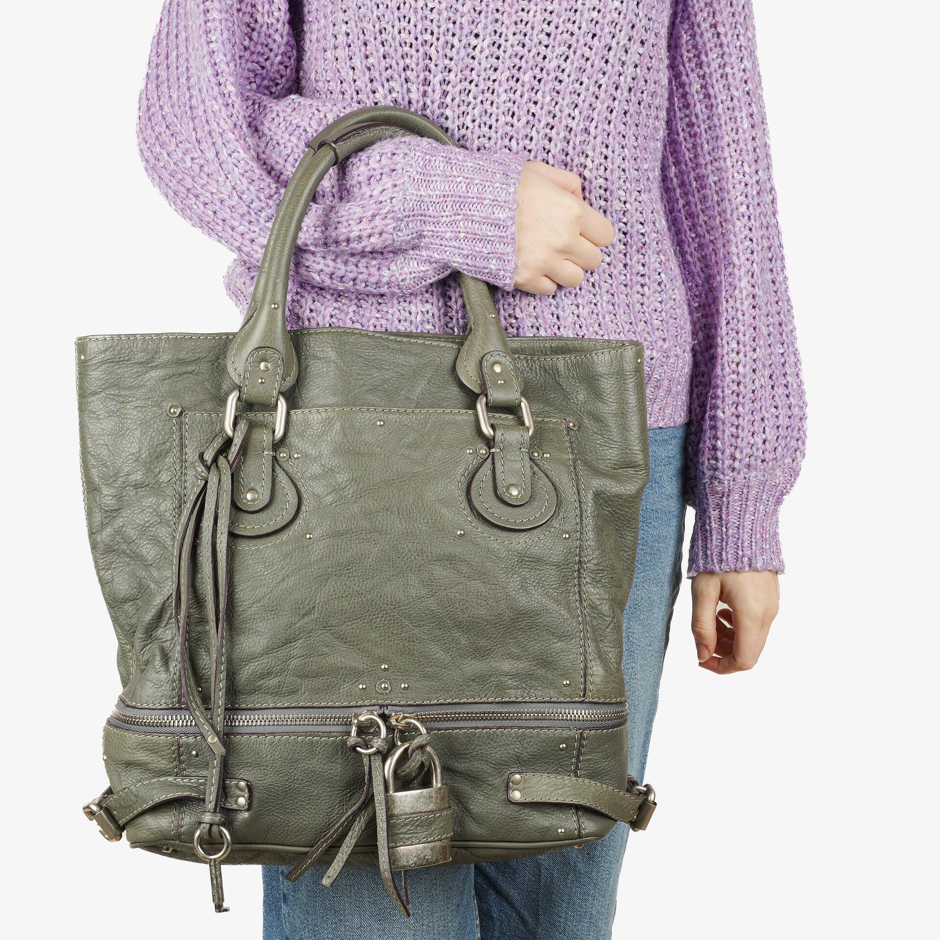 Chloe Paddington Large Craie Leather Tote Bag