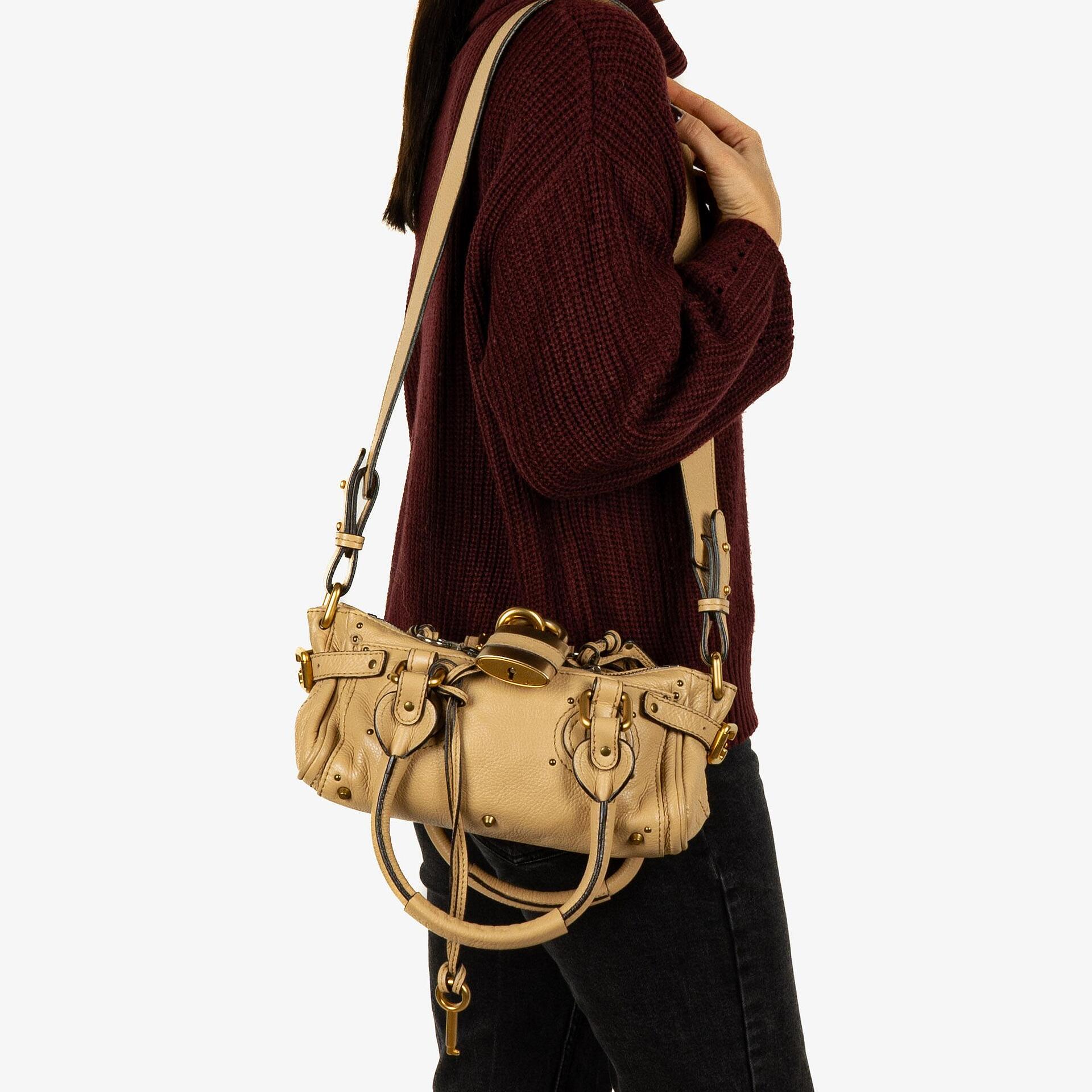 Chloe Paddington Small Beige Calfskin Satchel Bag