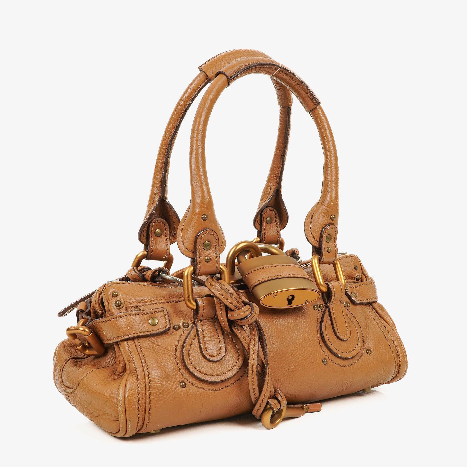 Chloe Paddington Small Brown Calfskin Satchel Bag