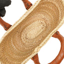 Chloe Raffia Mini Marcie Grain Calfskin Tan Basket