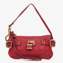 Chloe Red Leather Paddington Pochette Bag