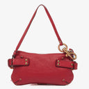 Chloe Red Leather Paddington Pochette Bag