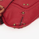 Chloe Red Leather Paddington Pochette Bag