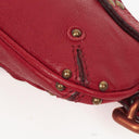 Chloe Red Leather Paddington Pochette Bag