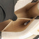Chloe Small Woody linen Tote Bag
