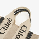 Chloe Small Woody linen Tote Bag