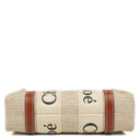 Chloe Small Woody linen Tote Bag Brown