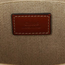 Chloe Small Woody Linen Tote Bag Brown