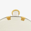 Chloe White/Beige Woven Raffia and Leather Small Marcie Basket Bag