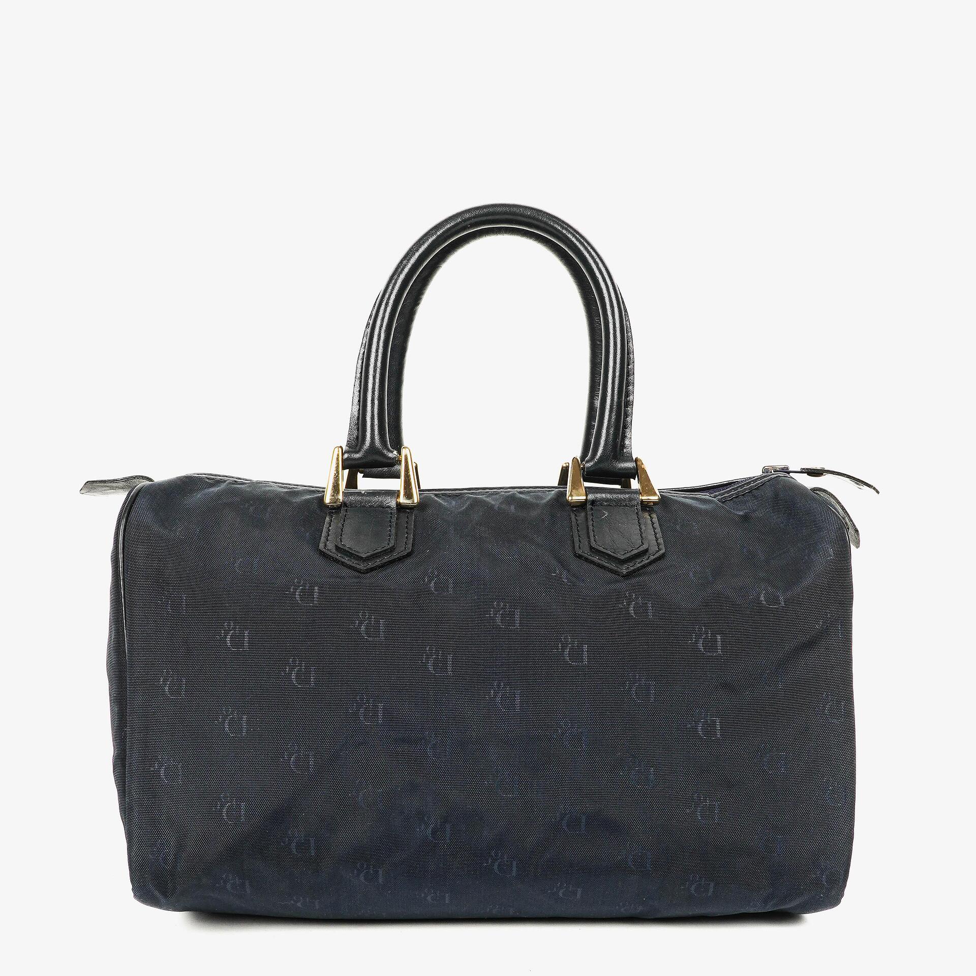 Christian Dior 30 Boston Bag in Navy Nylon