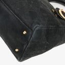 Christian Dior Black Cannage Quilted Suede Leather Lady Dior Bag