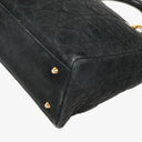 Christian Dior Black Cannage Quilted Suede Leather Lady Dior Bag