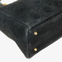 Christian Dior Black Cannage Quilted Suede Leather Lady Dior Bag