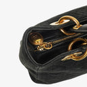 Christian Dior Black Cannage Quilted Suede Leather Lady Dior Bag