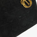 Christian Dior Black Cannage Quilted Suede Leather Lady Dior Bag