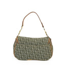 Christian Dior Green Monogram Jacquard Double Saddle Bag