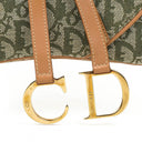 Christian Dior Green Monogram Jacquard Double Saddle Bag