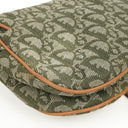 Christian Dior Green Monogram Jacquard Double Saddle Bag