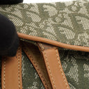 Christian Dior Green Monogram Jacquard Double Saddle Bag