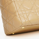 Christian Dior Lady Dior Beige Cannage Quilted Leather Bag