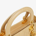 Christian Dior Lady Dior Beige Cannage Quilted Leather Bag