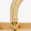 Christian Dior Lady Dior Beige Cannage Quilted Leather Bag