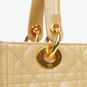 Christian Dior Lady Dior Beige Cannage Quilted Leather Bag
