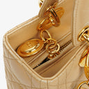 Christian Dior Lady Dior Beige Cannage Quilted Leather Bag